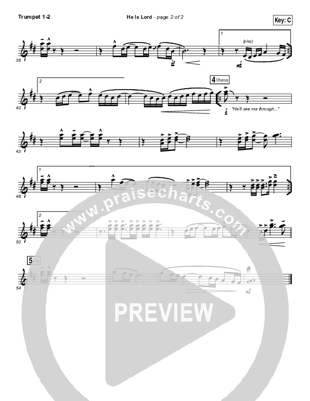 He Is Lord Trumpet 1,2 (Elevation Worship)