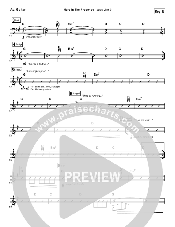 Here In The Presence Acoustic Guitar (Elevation Worship)