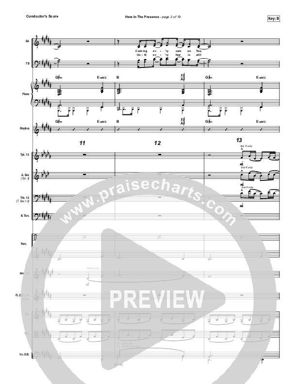 Here In The Presence Conductor's Score (Elevation Worship)