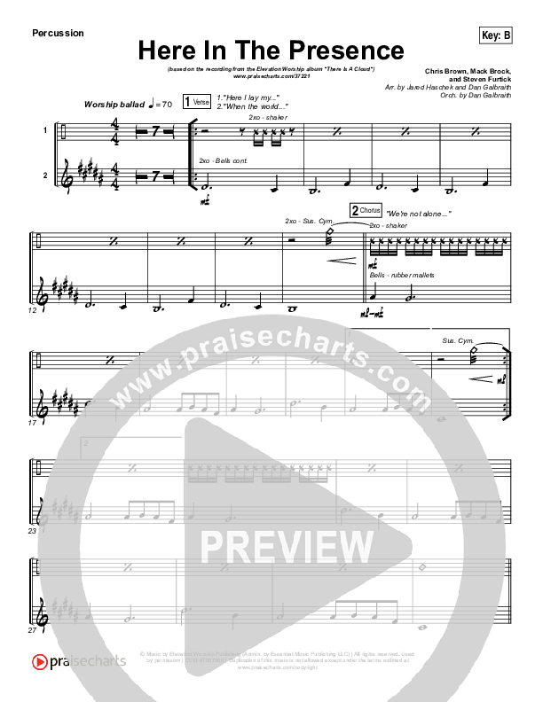 Here In The Presence Percussion (Elevation Worship)