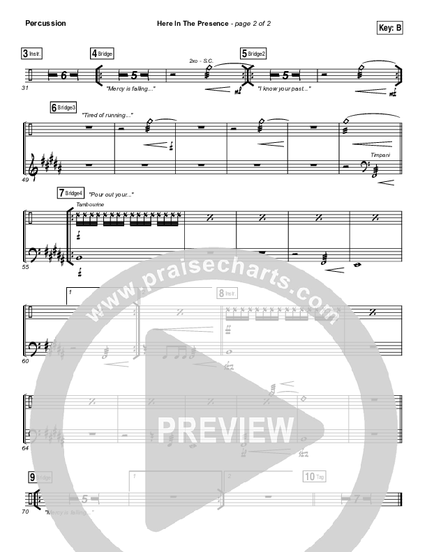 Here In The Presence Percussion (Elevation Worship)