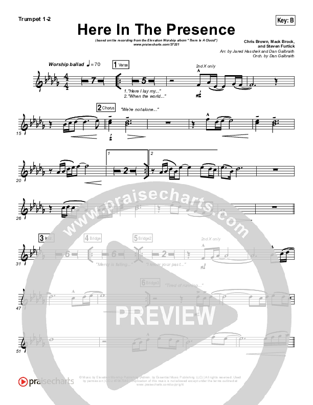 Here In The Presence Brass Pack (Elevation Worship)