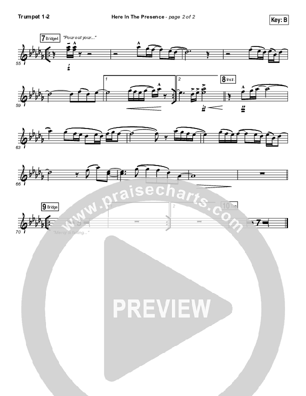 Here In The Presence Trumpet 1,2 (Elevation Worship)