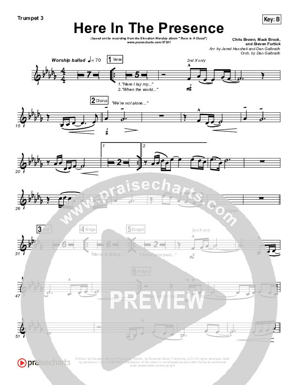 Here In The Presence Trumpet 3 (Elevation Worship)