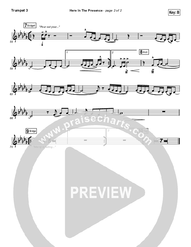 Here In The Presence Trumpet 3 (Elevation Worship)