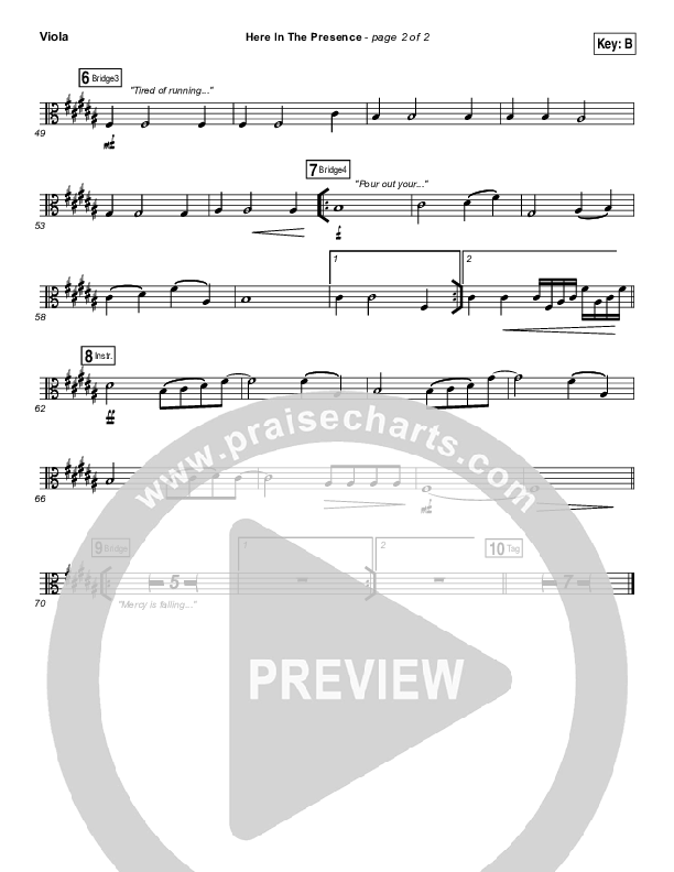 Here In The Presence Viola (Elevation Worship)