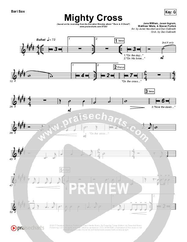 Mighty Cross Bari Sax (Elevation Worship)