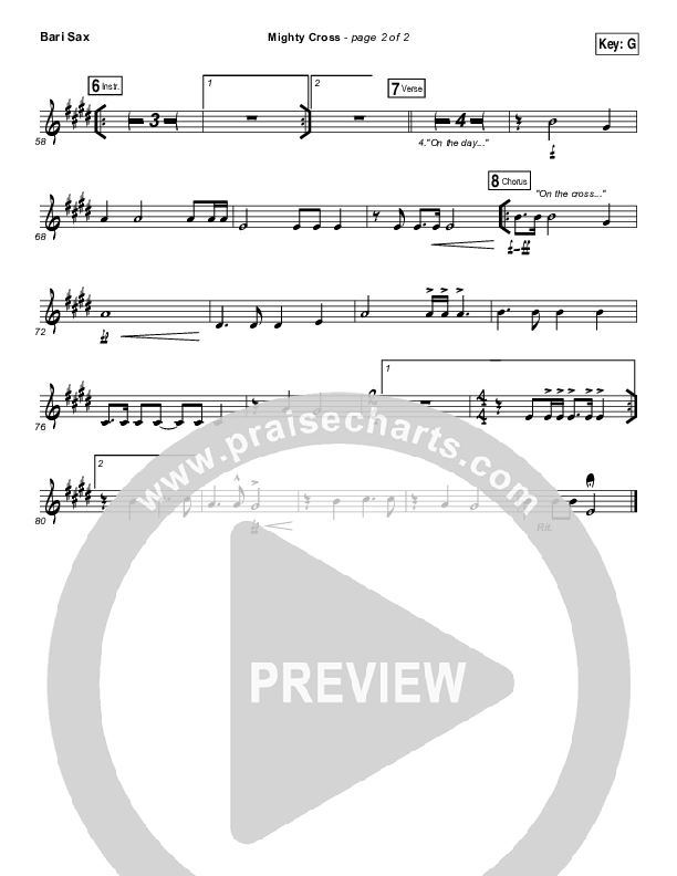Mighty Cross Bari Sax (Elevation Worship)