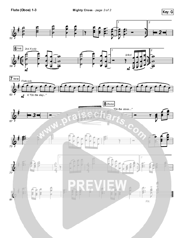 Mighty Cross Flute/Oboe 1/2/3 (Elevation Worship)