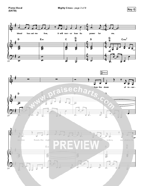 Mighty Cross Piano/Vocal (SATB) (Elevation Worship)