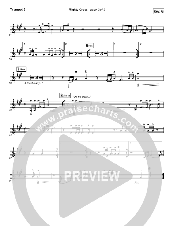 Mighty Cross Trumpet 3 (Elevation Worship)