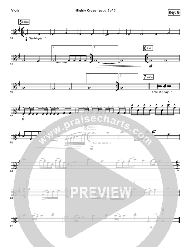 Mighty Cross Viola (Elevation Worship)