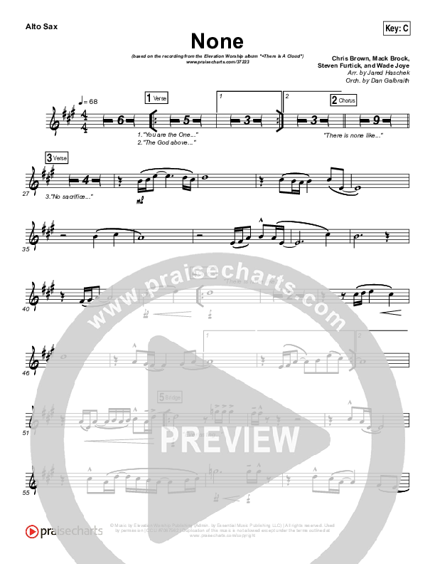 None Alto Sax (Elevation Worship)