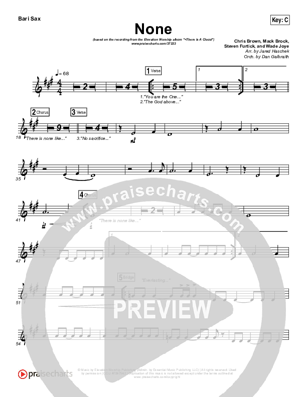 None Bari Sax (Elevation Worship)