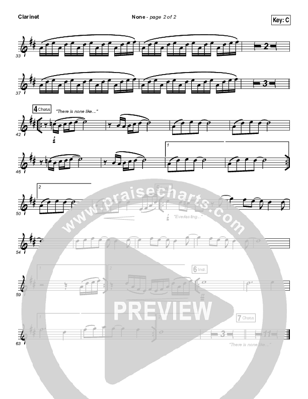 None Clarinet (Elevation Worship)