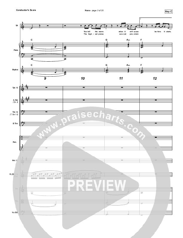 None Conductor's Score (Elevation Worship)