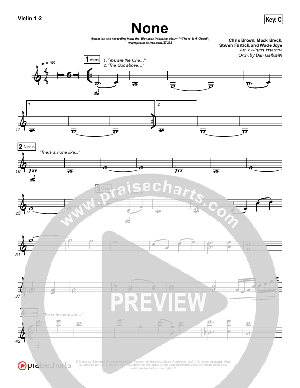 None Violin 1/2 (Elevation Worship)