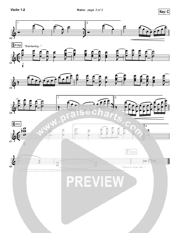None Violin 1/2 (Elevation Worship)