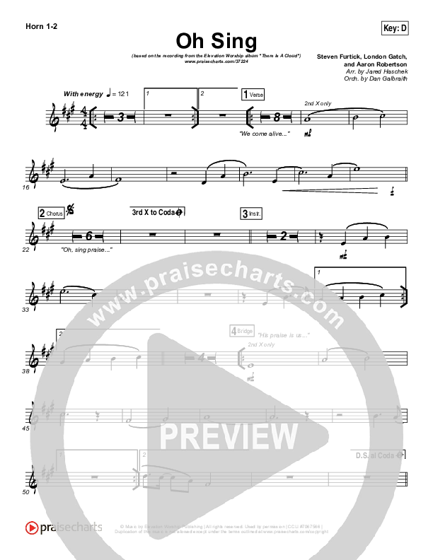 Oh Sing Brass Pack (Elevation Worship)