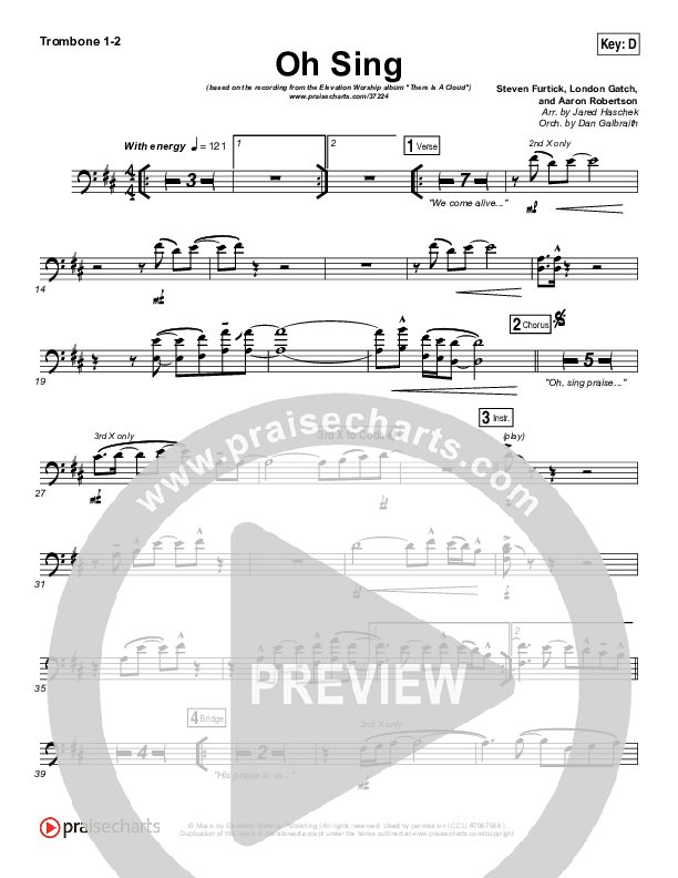 Oh Sing Trombone 1/2 (Elevation Worship)