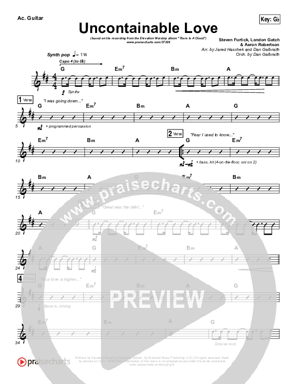 Uncontainable Love Acoustic Guitar (Elevation Worship)