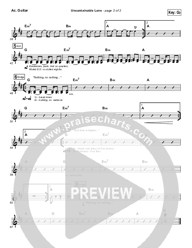 Uncontainable Love Acoustic Guitar (Elevation Worship)