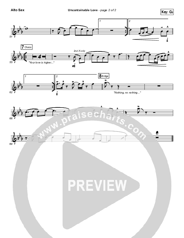 Uncontainable Love Alto Sax (Elevation Worship)