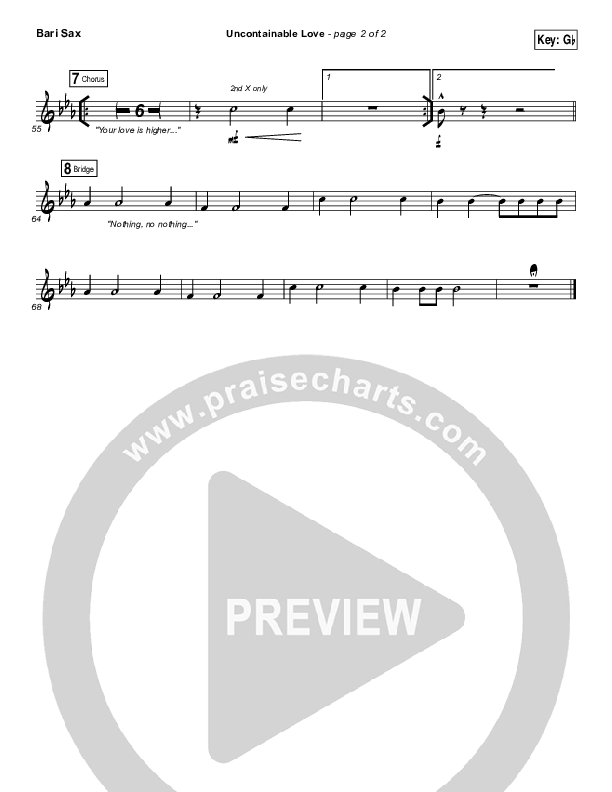 Uncontainable Love Bari Sax (Elevation Worship)