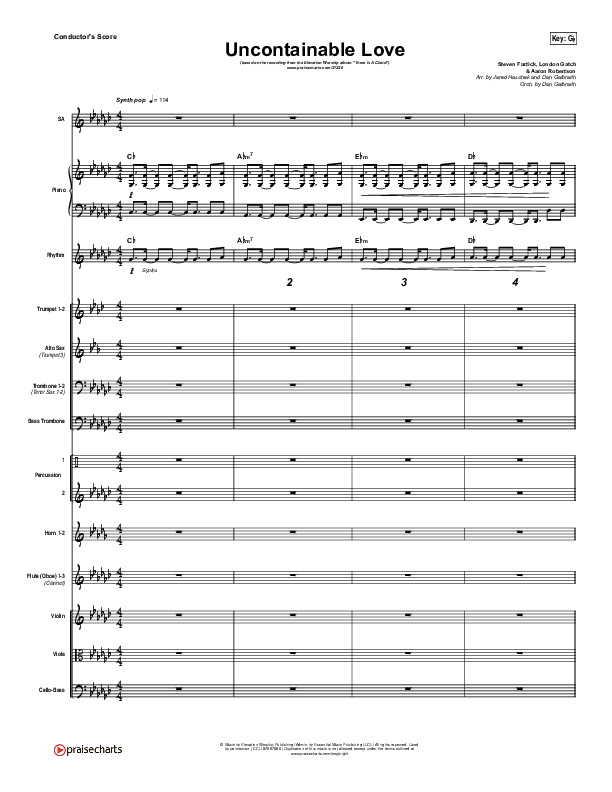 Uncontainable Love Conductor's Score (Elevation Worship)