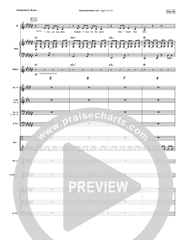 Uncontainable Love Conductor's Score (Elevation Worship)