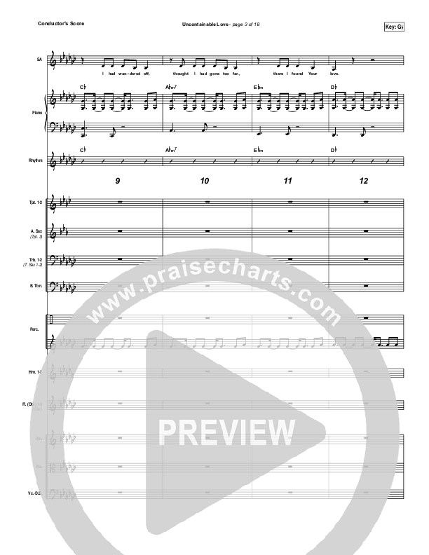 Uncontainable Love Conductor's Score (Elevation Worship)