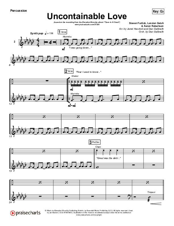 Uncontainable Love Percussion (Elevation Worship)