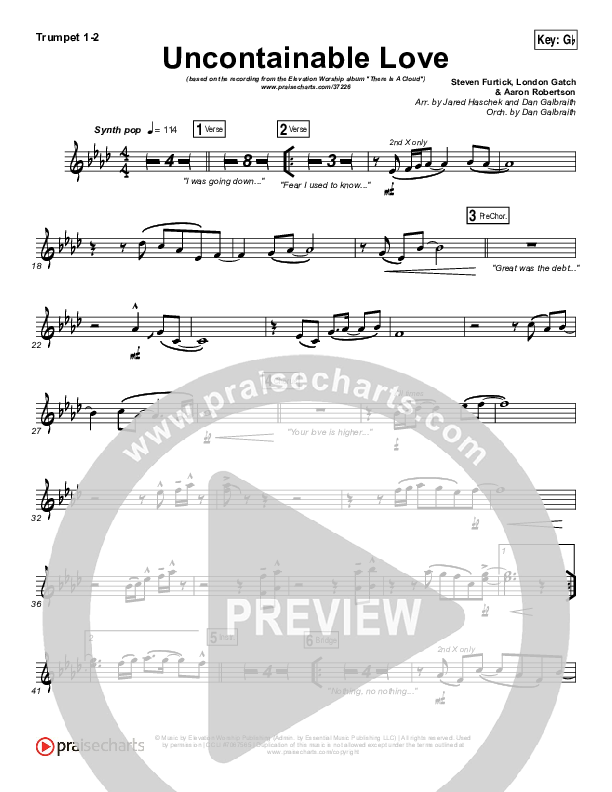 Uncontainable Love Brass Pack (Elevation Worship)