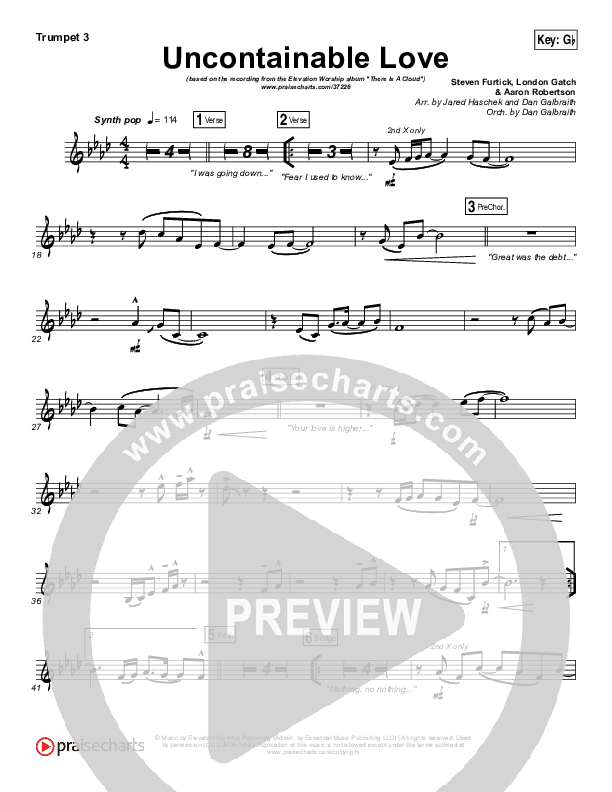 Uncontainable Love Trumpet 3 (Elevation Worship)