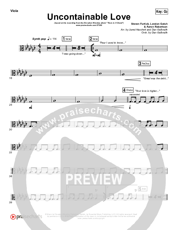 Uncontainable Love Viola (Elevation Worship)