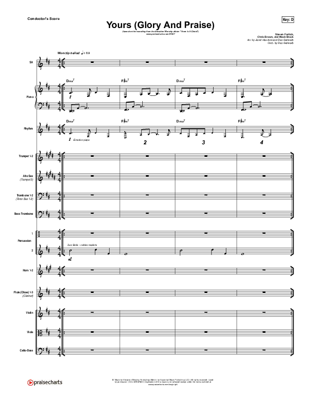Yours (Glory And Praise) Conductor's Score (Elevation Worship)