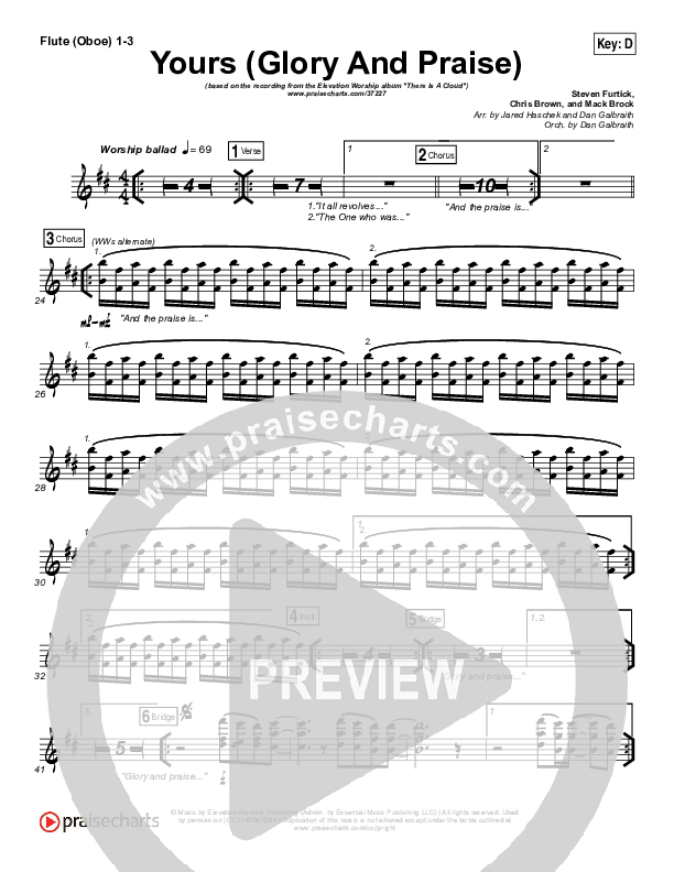 Yours (Glory And Praise) Wind Pack (Elevation Worship)