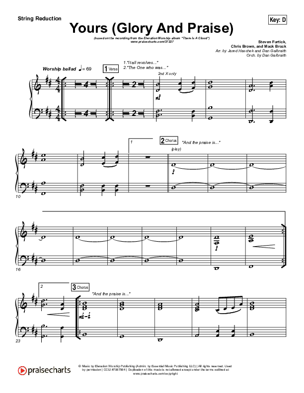 Yours (Glory And Praise) Synth Strings (Elevation Worship)