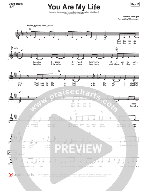 You Are My Life Lead (SAT) (Dennis Jernigan)