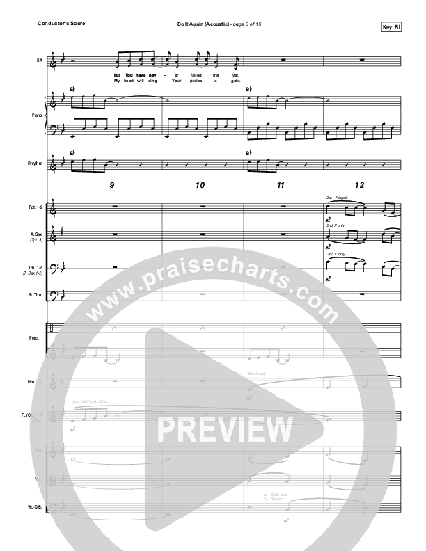 Do It Again (Acoustic) Conductor's Score (Elevation Worship)