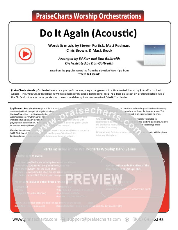 Do It Again (Acoustic) Orchestration (Elevation Worship)