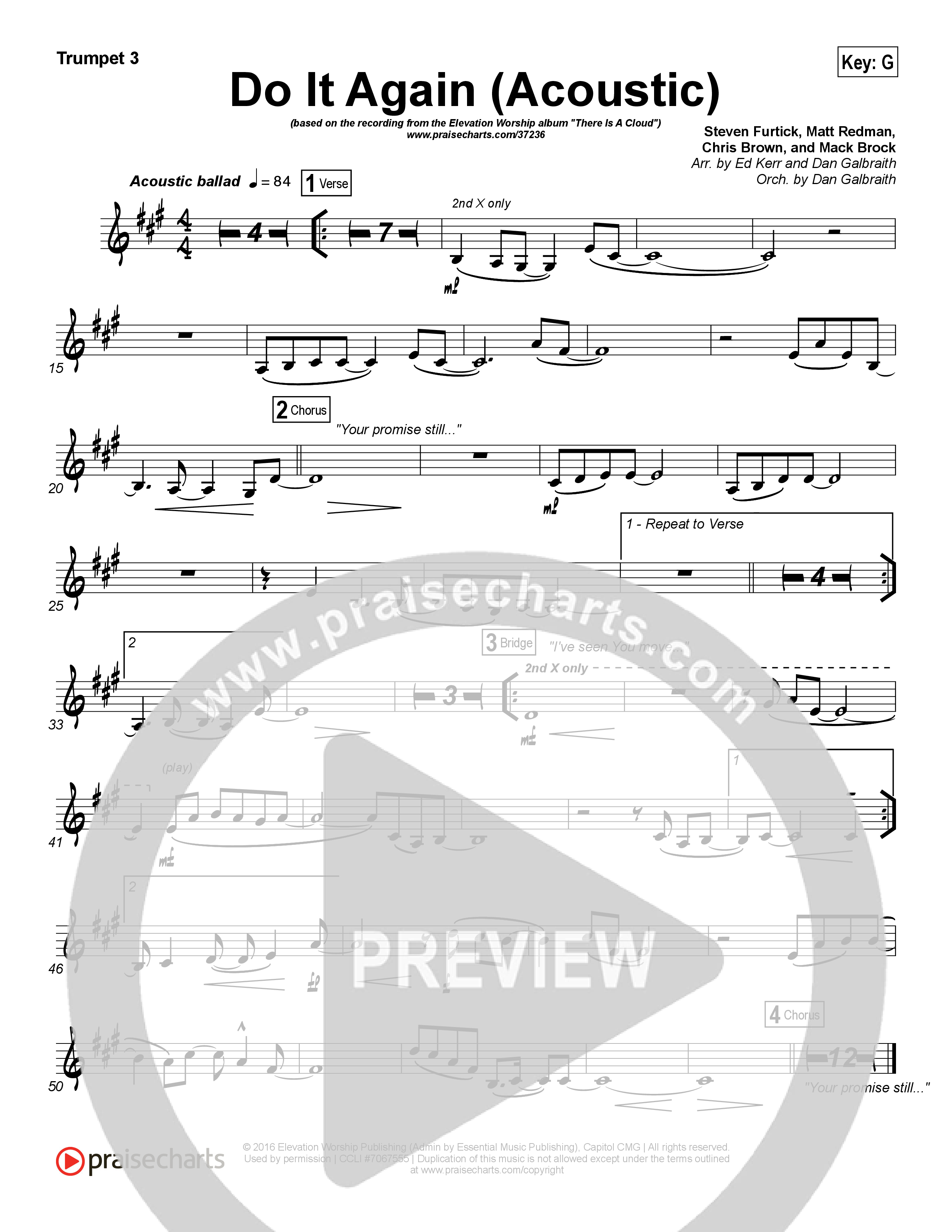 Do It Again (Acoustic) Brass Pack (Elevation Worship)