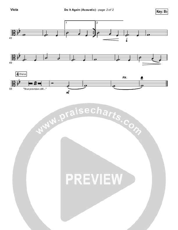 Do It Again (Acoustic) Viola (Elevation Worship)