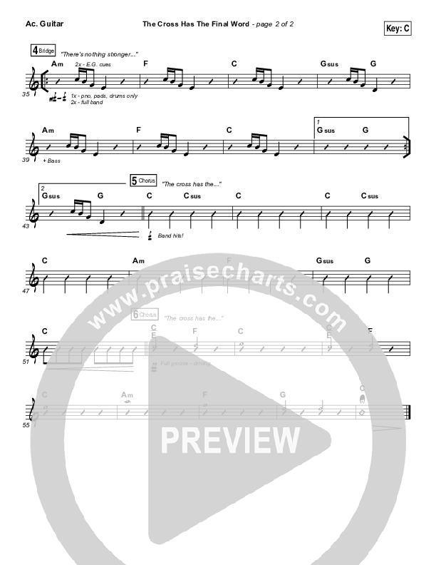 The Cross Has The Final Word Acoustic Guitar (Cody Carnes)