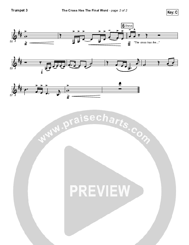 The Cross Has The Final Word Trumpet 3 (Cody Carnes)