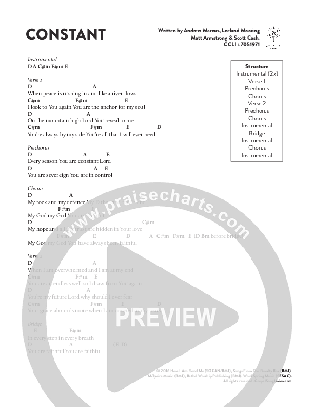 Constant Chords & Lyrics (Andrew Marcus)