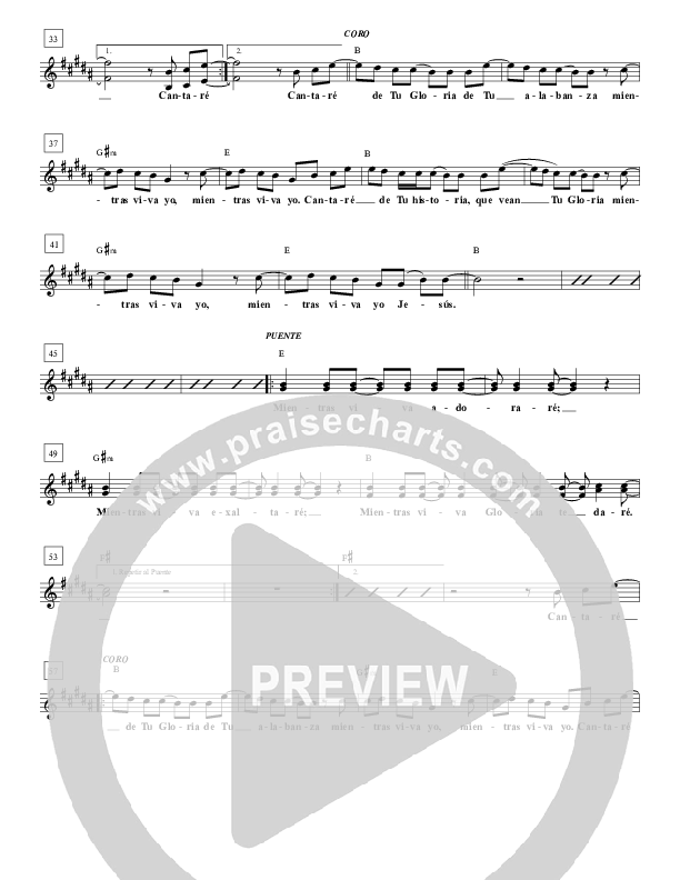 Mientras Viva (Everyday I Live) Lead Sheet (Gateway Worship Español)