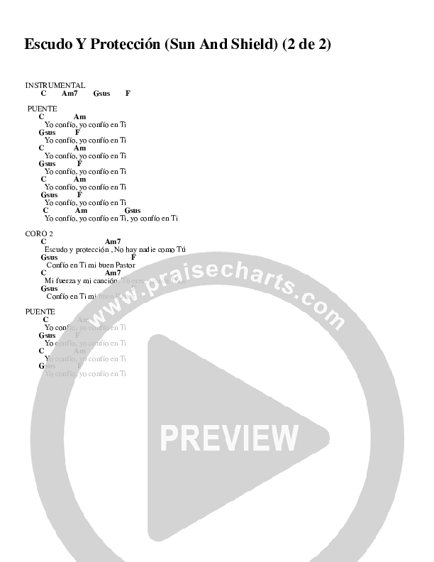 Escudo Y Procteccion (Sun And Shield) Chords & Lyrics (Gateway Worship Español)