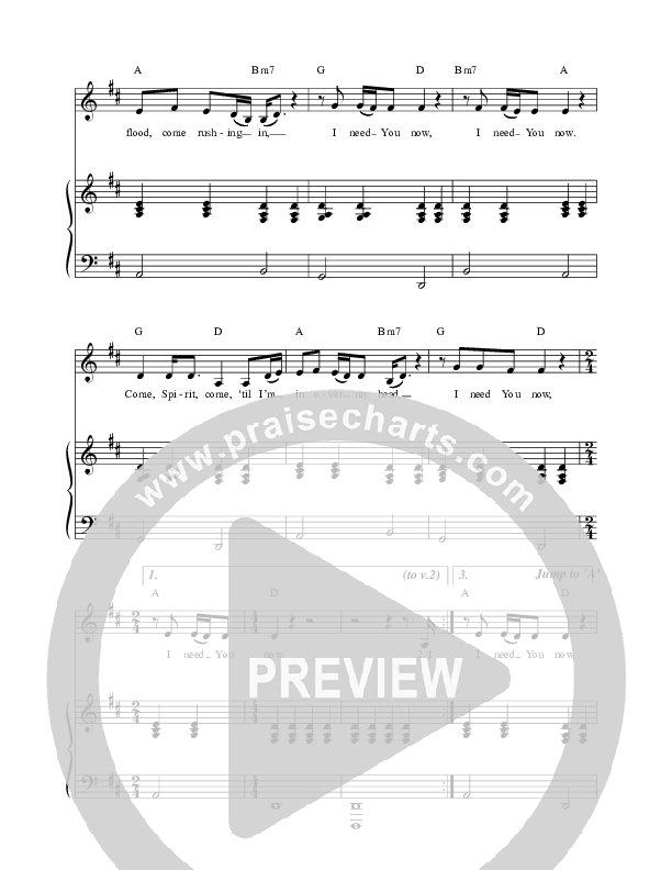 Need You Now Piano/Vocal (Greg Sykes)