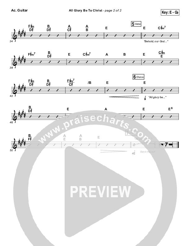 All Glory Be To Christ Acoustic Guitar (Kings Kaleidoscope)